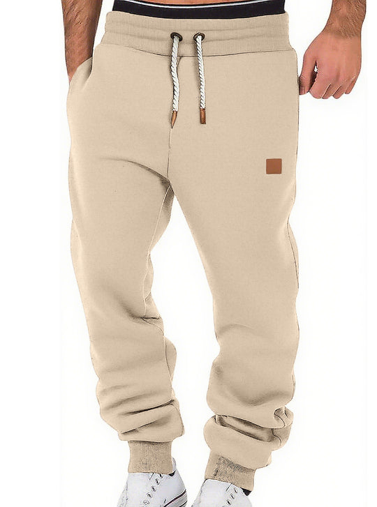 Herren nan komfortable Jogginghose aus hochwertiger Baumwollmischung mit elastischem Bund Kordelzug und Bündchen R&B