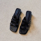 Damen modische Pantoletten mit verstellbaren Riemen und stilvollem Design R&B