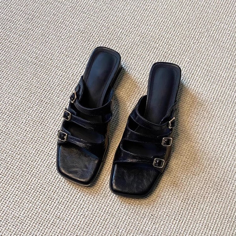 Damen modische Pantoletten mit verstellbaren Riemen und stilvollem Design R&B