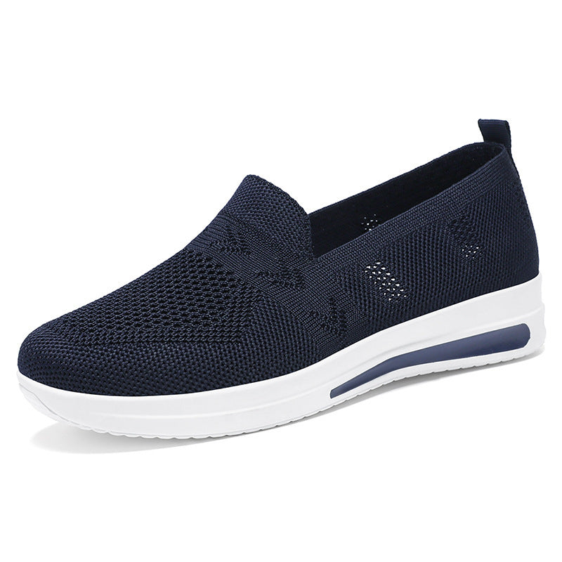 Damen Slip-On Sneakers mit atmungsaktivem Strickdesign und dämpfender Sohle R&B