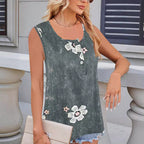Damen Modische Blumenmuster Bluse