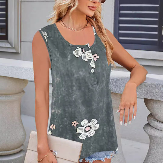 Damen Modische Blumenmuster Bluse R&B