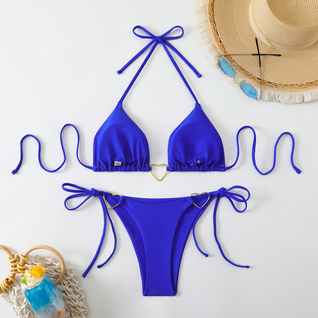 Damen Triangel-Bikini mit modischen Herz-Akzenten R&B