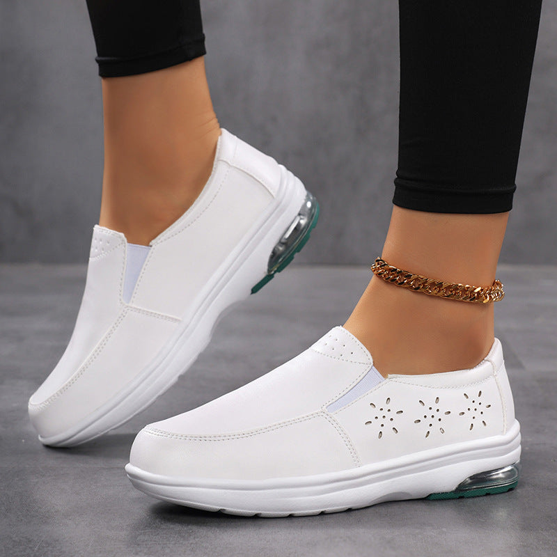 Damen Slip-On Freizeitschuhe mit atmungsaktiver Obermaterialstruktur und dämpfender Sohle