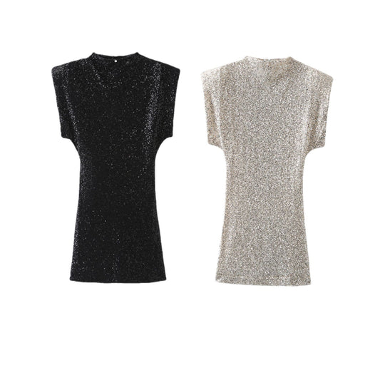 Damen Glamouröses Cocktailkleid mit schimmerndem Paillettenbesatz R&B