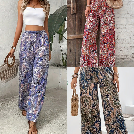 Damen Weite Trendhose im Paisleymuster R&B