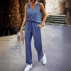 Damen lässiges Ensemble aus Top und weiten Hosen R&B