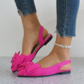 Damen Slingback-Pantoletten mit großem Schleifen-Design und komfortablem Fußbett R&B