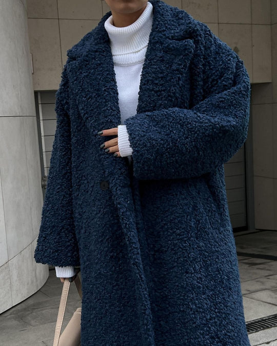 Damen Kuschelige Teddyfelljacke im eleganten Oversize-Design R&B