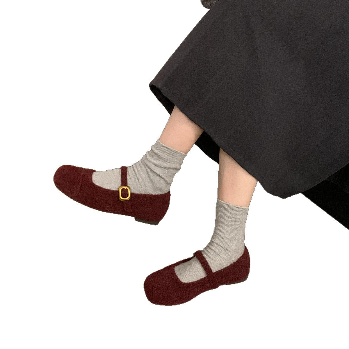 Damen bequeme Hausschuhe mit verstellbarem Riemen und weichem Innenfutter R&B