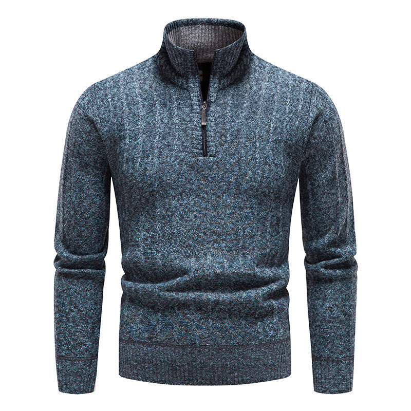 Herren modischer Strickpullover mit hohem Kragen R&B