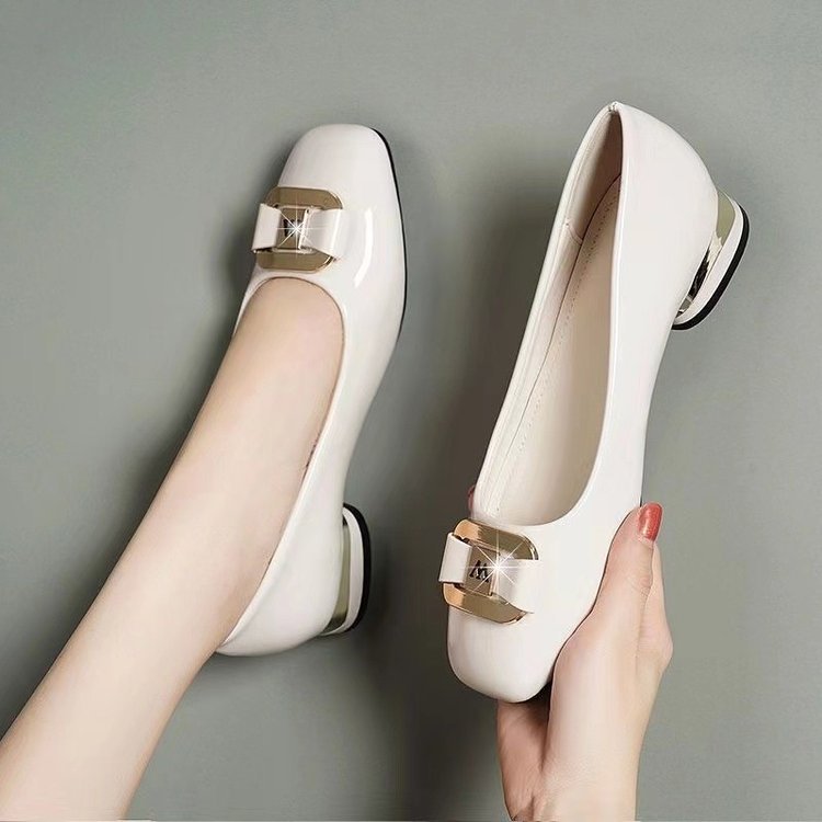 Damen Elegante Ballerinas mit modischem Schnallenverschluss R&B