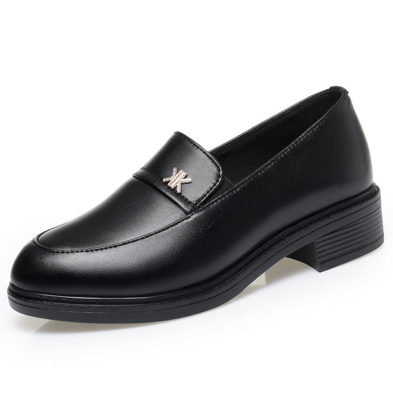 Damen Elegante Mokassins mit modischem Dekor und bequemem Blockabsatz R&B