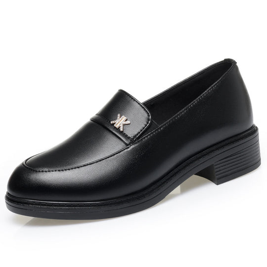 Damen Elegante Mokassins mit modischem Dekor und bequemem Blockabsatz R&B