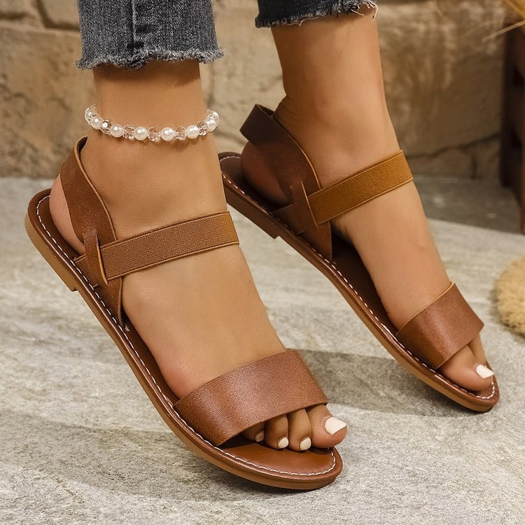Damen Komfortable Zehentrenner-Sandalen mit elastischen Riemen R&B