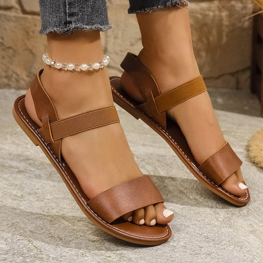 Damen Komfortable Zehentrenner-Sandalen mit elastischen Riemen R&B