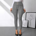 Damen Karierten High-Waist Hosen