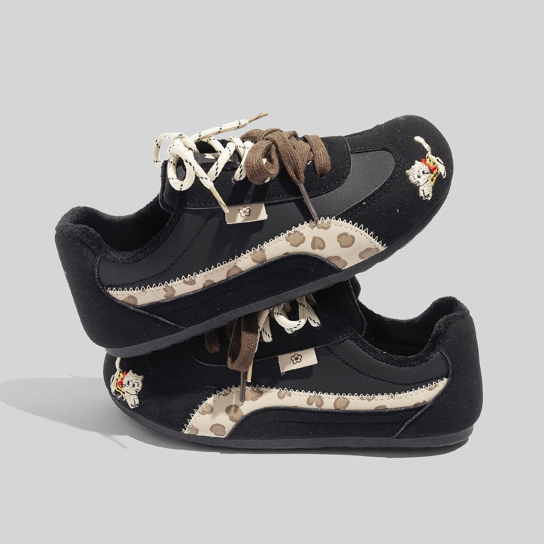 Damen Sneakers mit verspieltem Katzenmotiv und bequemer Dämpfung R&B