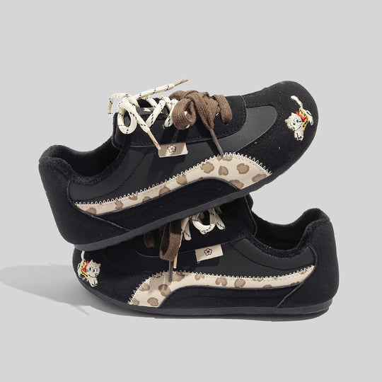 Damen Sneakers mit verspieltem Katzenmotiv und bequemer Dämpfung R&B