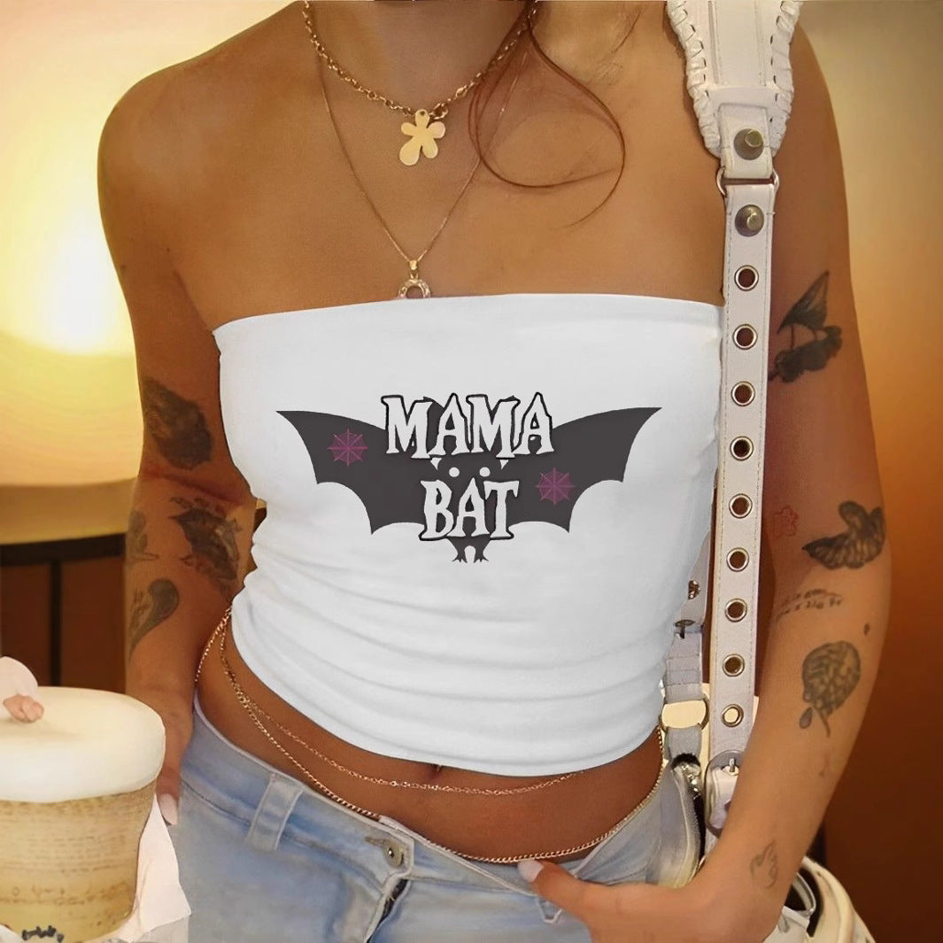Damen Bandeau-Top mit verspieltem Karomuster und dekorativem Schleifenakzent R&B