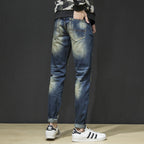 Herren Zerrissene Slim Fit Jeans im lässigen Stil R&B