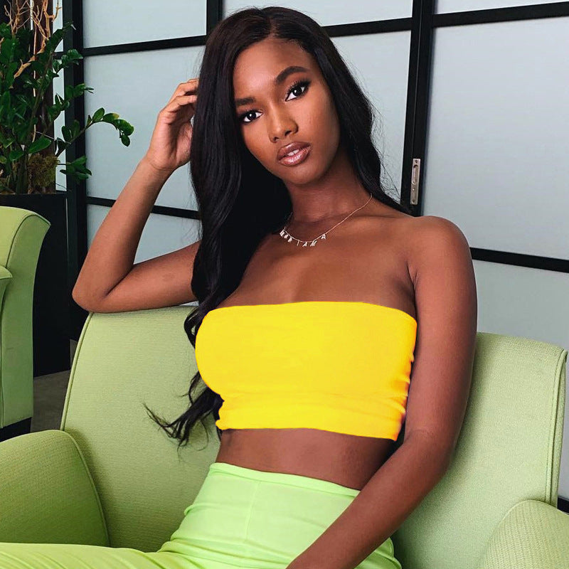 Damen Bandeau-Top aus elastischem Material mit figurformendem Schnitt R&B