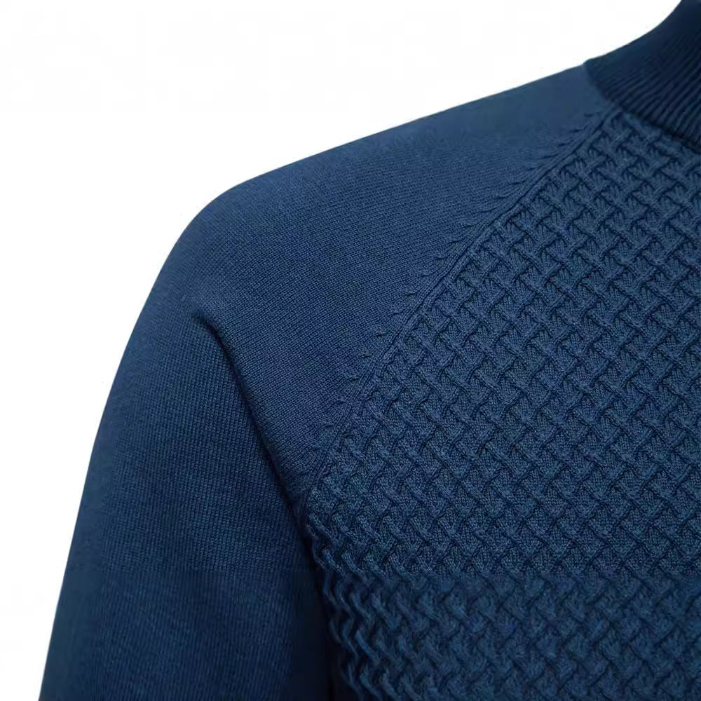 Herren Strickpullover mit modernem Strukturmuster und Rundhalsausschnitt R&B