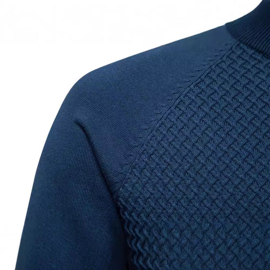 Herren Strickpullover mit modernem Strukturmuster und Rundhalsausschnitt R&B