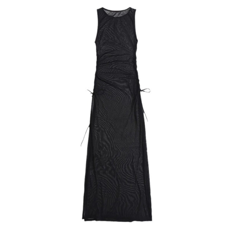 Damen Maxikleid mit verstellbarem Taillenband R&B