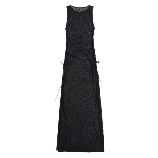 Damen Maxikleid mit verstellbarem Taillenband R&B