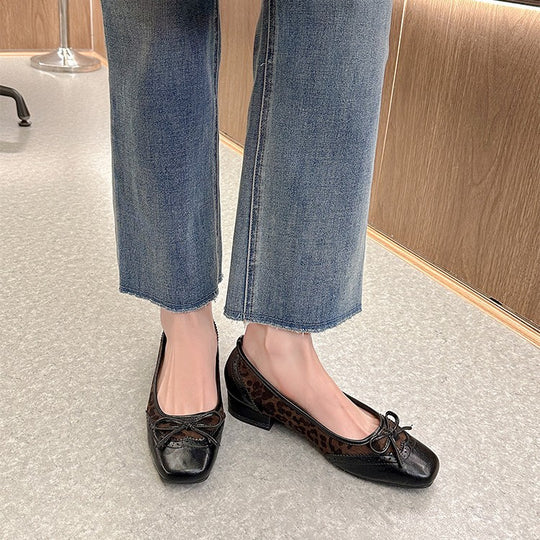 Damen Ballerinas mit eleganter Tiermuster-Applikation und bequemer Passform R&B