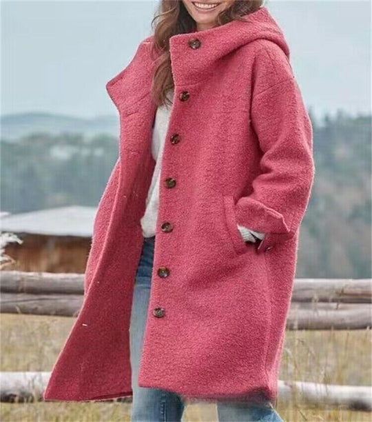 Damen Oversized Wollmantel R&B