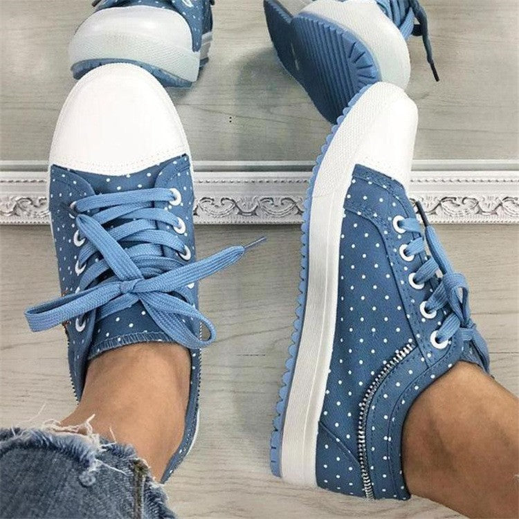 Damen nan lässige Sneaker mit Plateau-Sohle und seitlichem Reißverschluss R&B
