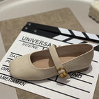 Damen elegante Ballerinas mit dekorativem Riemen und komfortablem Fußbett R&B