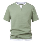Herren Kurzarmshirt mit modernem Stehkragen R&B