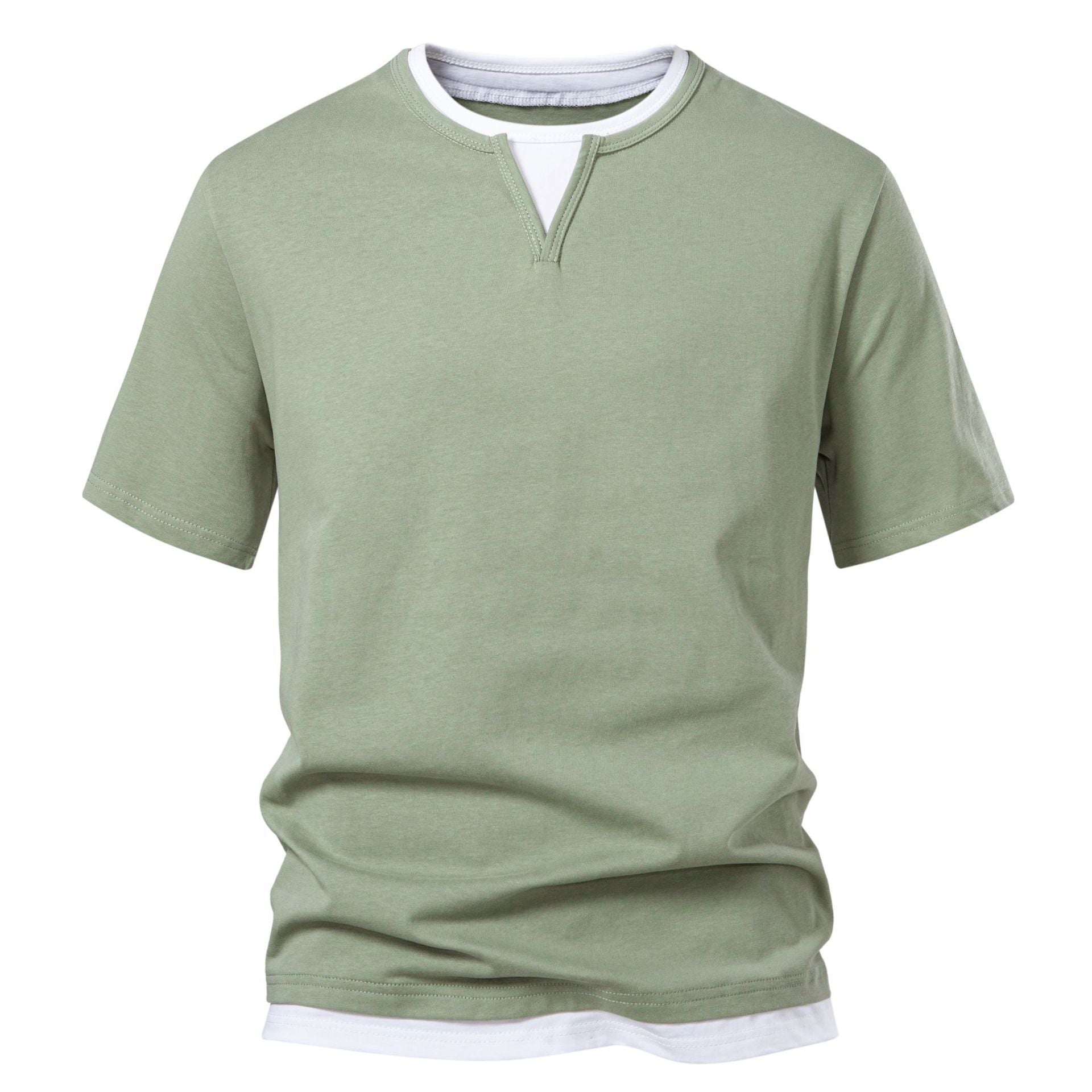Herren Kurzarmshirt mit modernem Stehkragen R&B