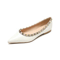 Damen spitze Ballerinas mit stylishen Nietenapplikationen