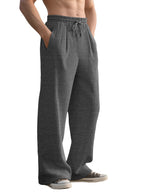 Herren nan gerade geschnittene Cordvelours-Hose mit Tunnelzugbund, Kordelzugenden aus Metall und tiefen Seitentaschen R&B