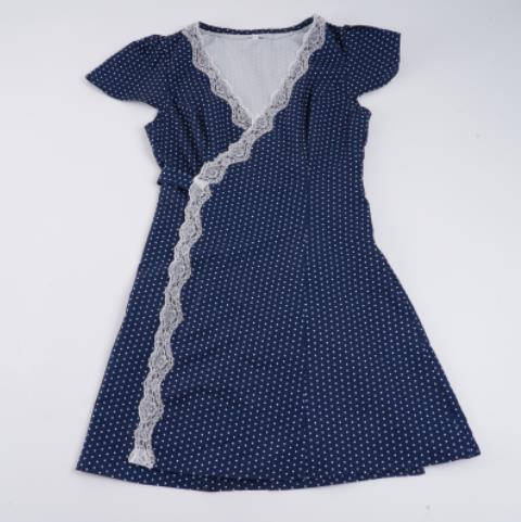 Damen Verspieltes Wickelkleid mit eleganten Spitzeinsätzen R&B