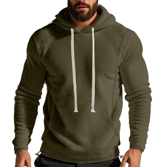 Herren Hochwertiger Fleece-Hoodie mit praktischer Kängurutasche und stylischem Design R&B