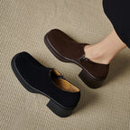 Damen elegante Slipper mit breitem Blockabsatz R&B
