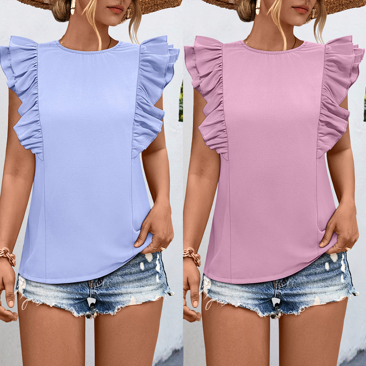 Damen Rüschenshirt mit elegantem Schnitt R&B