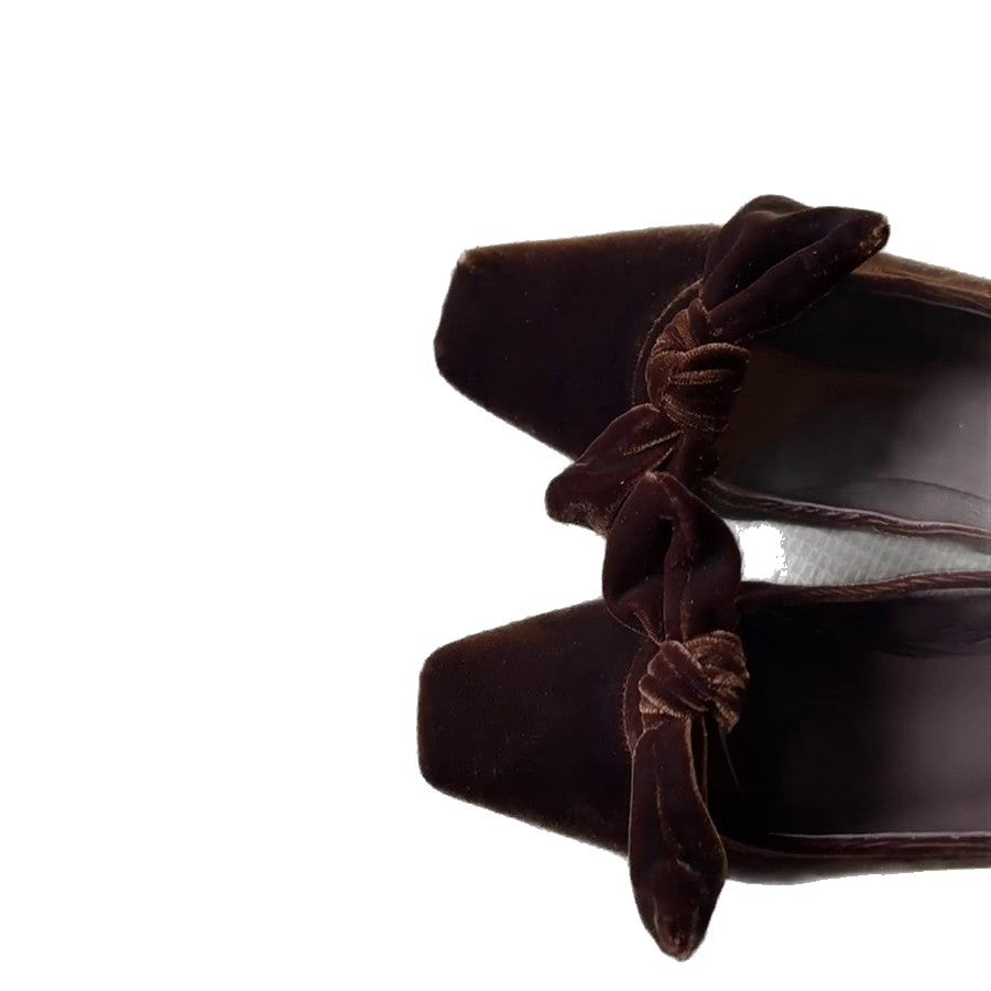 Damen Ballerina-Schuhe mit sanften Rüschen und eleganter Schleifenverzierung