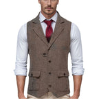 Herren elegante Weste im Hahnentrittmuster R&B