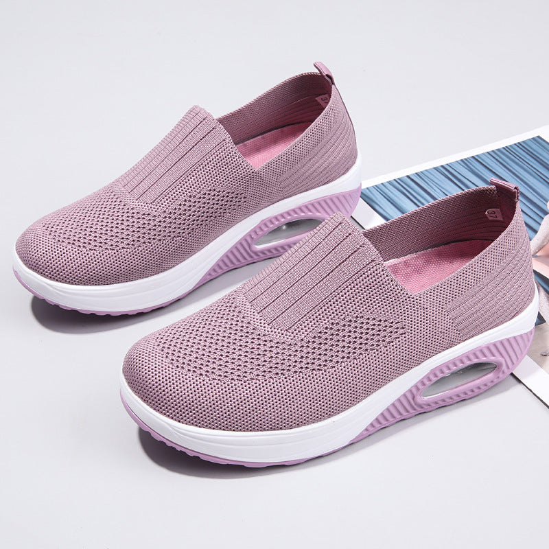 Damen Sportliche Slip-On Sneakers mit elastischem Obermaterial und dämpfender Sohle R&B