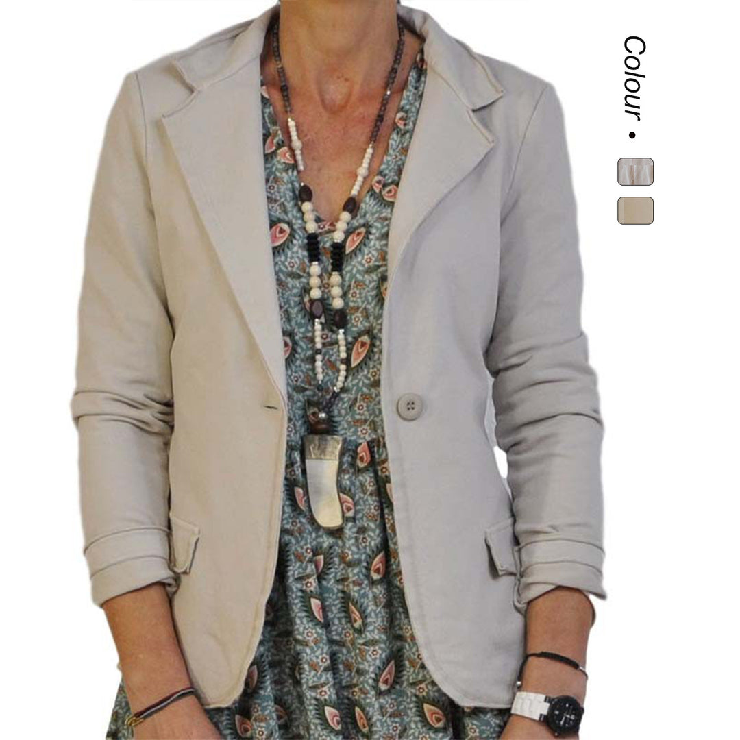 Damen Eleganter Blazer mit strukturierten Details und slim-fit Schnitt R&B