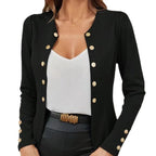 Damen Modische Blazerjacke mit eleganten Knopfdetails R&B