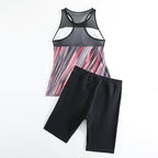 Damen Sportliches Tankini-Set mit atmungsaktivem Oberteil und bequemen Shorts R&B