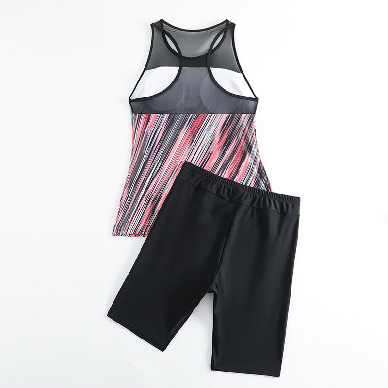 Damen Sportliches Tankini-Set mit atmungsaktivem Oberteil und bequemen Shorts R&B