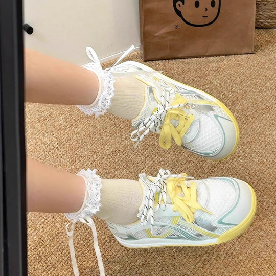 Damen Trendige Sneakers mit atmungsaktiver Mesh-Oberfläche und komfortabler Dämpfung R&B
